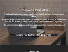 Tablet Screenshot of prismmediaproduction.com